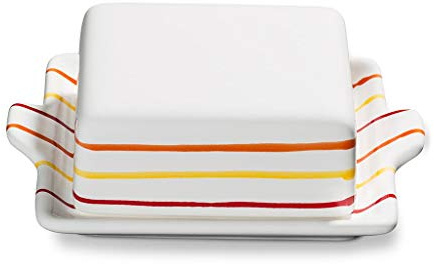 GMUNDNER KERAMIK Butterdose Grösse: l= 16.5 cm x b= 12 cm x h= 5.7 cm Landlust Geschirr, handgemacht in Österreich