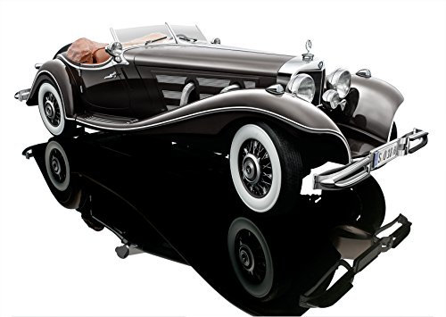 Bauer Exclusive Mercedes-Benz 500 K Spezial Roadster 1934: Originalgetreues, limitiertes Modellauto 1:12, Türen und Motorhaube beweglich, dunkelbraun (S018H)