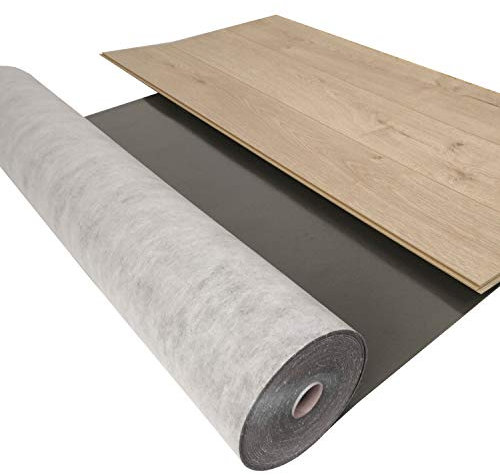 Akustik Trittschalldämmung für Fußbodenheizug uficell Silence Floor Akustik ALU - Parkettunterlage 3 mm Stark - Für Laminat und Parkett mit Alu-Dampfbremse | Wir machen Ihren Boden Leiser !! - Dichte: ca. 1000 kg/m³ - Hiermit wird Ihr Laminat bis zu 50 % leiser | Hervorragend bei Fußbodenheizung - Wärmedurchlasswiderstand Nur 0,038 m² K/W | Rollengröße: 5 m² (Fliess, Stärke: 3 mm)