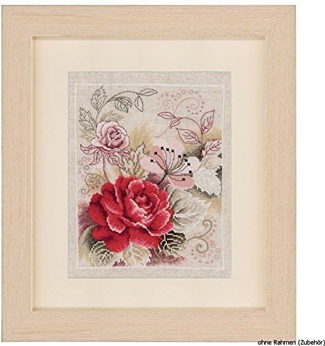 Vervaco Rose Counted Cross Stitch Kit, Multi-Colour