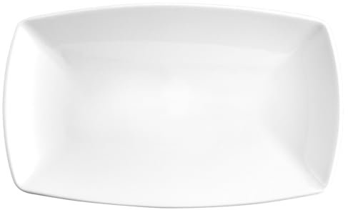Saturnia 5611636 Tokio Teller in eckig, 36 x 21 cm, Porzellan, Weiß