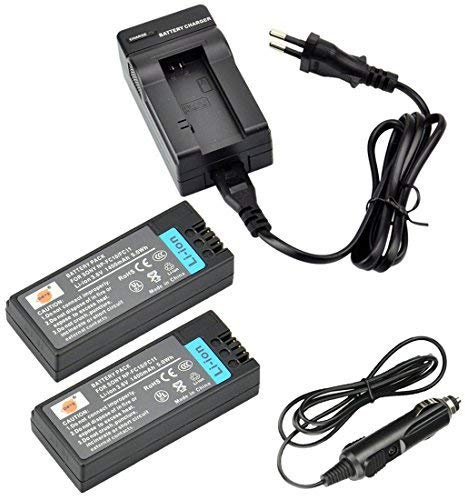 DSTE®（2 Pack） Ersatz Batterie und DC06E Reise Ladegerät Compatible für Sony NP-FC10 Cyber-Shot DSC-F77 DSC-FX77 DSC-P2 DSC-P3 DSC-P5 DSC-P7 DSC-P8 DSC-P9 DSC-P10 DSC-P12 Kamera als NP-FC11