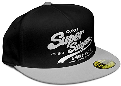 Stylotex Flat Cap Goku Super Saiyan White Print, Farbe:schwarz-grau