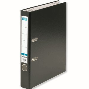 Elba Smart Pro – PP Cardboard Black Ring Binder – Ring Binders (Storage, Cardboard, Black, Grey, A4, 5 cm)