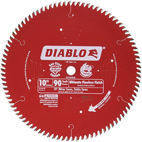 Freud d1090 X Ultra fina 90 dientes hoja de sierra circular para madera y madera compuestos, 25,4 cm)