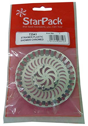 Shower Strainer Plastic Chromed Star Pack 72541