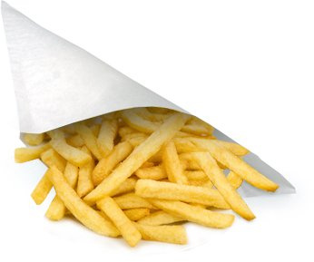 Spitztüten weiß unbedruckt Pergament Ersatz Papier fettdicht, 23cm für 250g, 1.000 St.