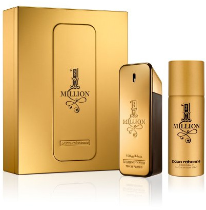 Paco Rabanne 1 MILLION Gift Set 100ml Eau De Toilette EDT Spray & 150ml Deodorant Spray