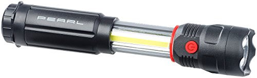 PEARL Magnettaschenlampe: 2in1-LED-Taschenlampe mit Arbeitsleuchte, Magnet, 2x 3 W, 300 lm, IPX4 (LED Taschenlampe mit Magnetfuß, Magnethalter, Magnethalterung)