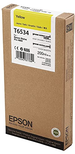 Epson T6534 Tintenpatrone, Singlepack, gelb