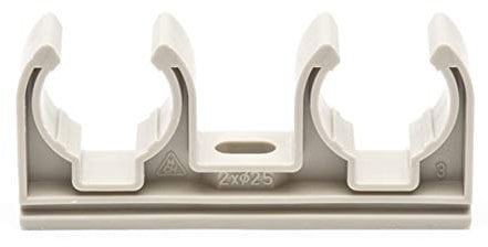MCH 50x Doppel Rohrklemme Rohrhalter Rohrschelle Klemmschelle 16-20 - 25-32mm, Größe/Durchmesser:20mm