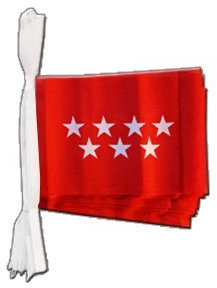 Flaggenfritze® Fahnenkette Spanien Madrid, Länge 5,9 cm