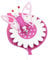 Elobra Deckenlampe Schmetterling, Falter Kinderzimmer Wandlampe Kinderlampe, schwenkbarer Spot, Rosa, Mädchen, mit E14 Fassung