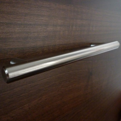Brushed Steel T Bar Kitchen Door Handles 96mm hole centres