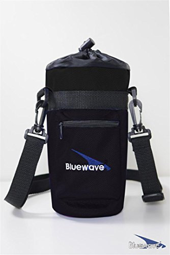 Bluewave Lifestyle Insulated Water Bottle Holder/Carrier Case, Black, 1.5 L