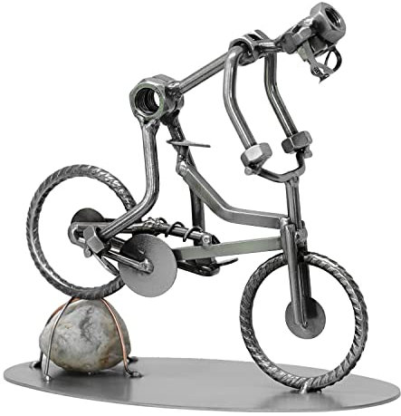 metalman24 Schraubenmännchen Fahrrad Mountainbike Stein MTB handgefertigte ausgefallene Geschenkidee