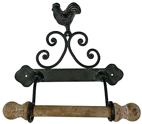 Toilettenpapierhalter Hahn Eisen Grün Country Landhausstil Vintage-Stil