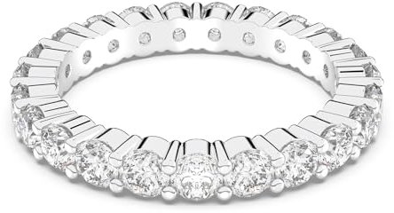 Swarovski Damen-Ring Platiniert Kristall transparent Rundschliff 49