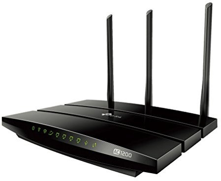 TP-Link Archer C1200 AC1200 Gigabit Dualband WLAN Router (300 Mbit/s (2,4GHz) + 867 Mbit/s (5GHz), Anschluss an Kabel-, DSL-, Glasfasermodem, IPv6, USB 2.0, Media/FTP/Print -Server), schwarz