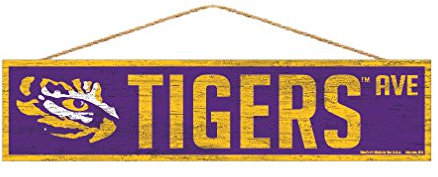 WinCraft Unisex-Erwachsene LSU Tigers Schild, Teamfarbe, 4x17