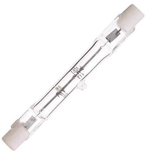 Satco S3146 100 Watt 1650 Lumens T3 Halogen Double Ended R7S Base 120 Volt Clear 78mm Light Bulb, Dimmable