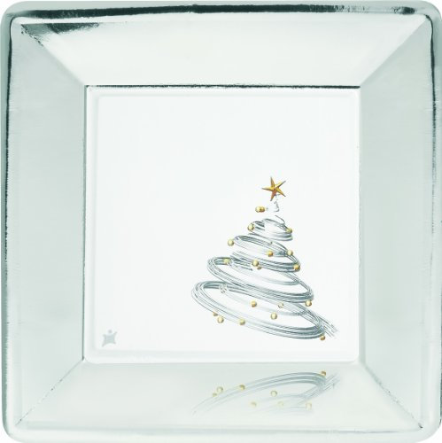 BBS 6 Piatti Natalizi/Capodanno Argento 27x27 Special Occasion