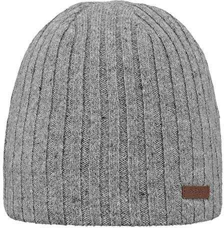 Barts Herren Haakon Beanie Baskenmütze, Grau (GREY 0002), One size (Herstellergröße: UNI)