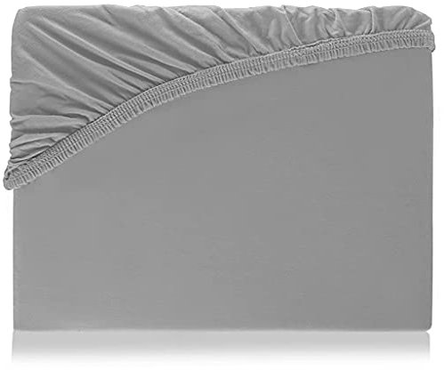 Aqua Jersey Stretch Wasserbett Spannbettlaken Elastan Baumwolle Wasserbetten Spannbetttuch Übergröße 18 Farben 180x200 bis 220x200 (graphit/hellgrau)