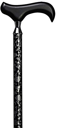 Gastrock Unisex – Erwachsene 48130 Walking-Stöcke, Schwarz-Silber, Einheitsgröße