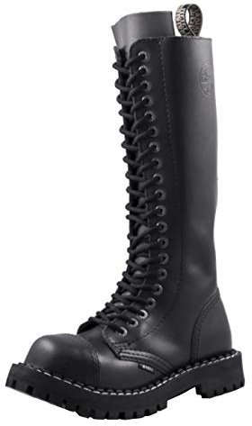 Steels 20 Loch Boots Schwarz, Grösse 41