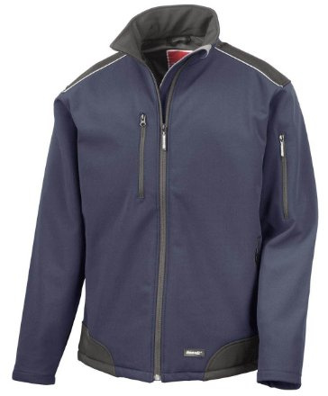 Result R124A Ripstop Softshell Workwear Jacket - Navy/Black, 3X-Large