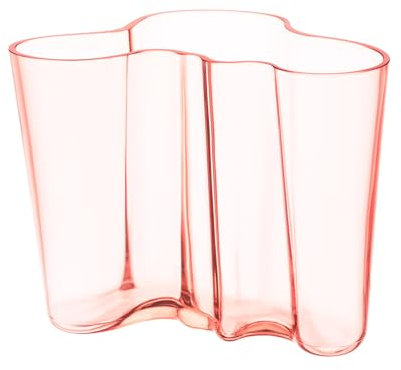 Iittala Aalto Vase, Glas, Lachsrosa, 19 x 20 x 16 cm
