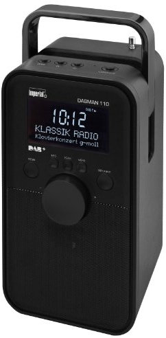 Imperial 22-210-00 Dabman 110 portables Digitalradio (LCD-Display, DAB+/UKW-Tuner, RDS, 3,5mm Klinke) inkl. Akku und Netzteil schwarz