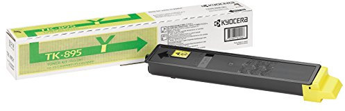 Kyocera TK-895Y Toner Gelb 1T02K0ANL0. Toner Drucker kompatibel für FS-C8020MFP, FS-C8025MFP, FS-C8520MFP, FS-C8525MFP. Original Tonerkartusche für bis zu 6000 Seiten