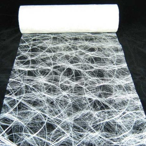 N/A 1m Sizoweb® Original Tischband Tischläufer Tischdeko Faserseide 30cm, Farbe:weiß