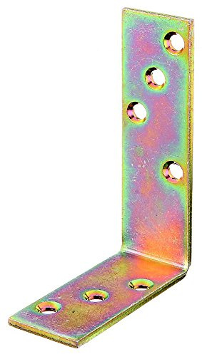 GAH-Alberts 332303 Balkenwinkel, ungleichschenklig, galvanisch gelb verzinkt, 80 x 120 x 35 mm / 25 Stück