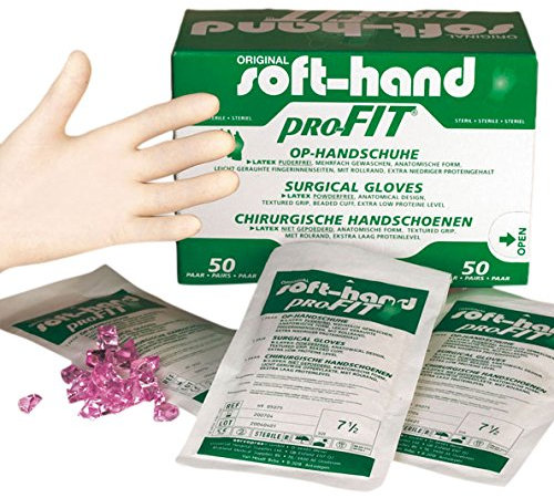 Soft-Hand 09223227 Profit Latex Handschuhe, puderfrei, Größe 8,5, XL (100-er Pack)