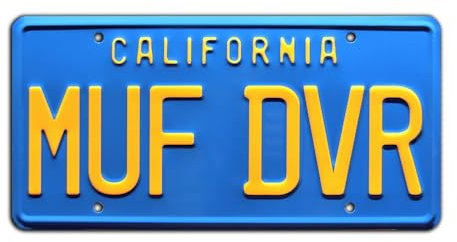 Cheech & Chong’s Up in Smoke | MUF DVR | Metal Stamped License Plate