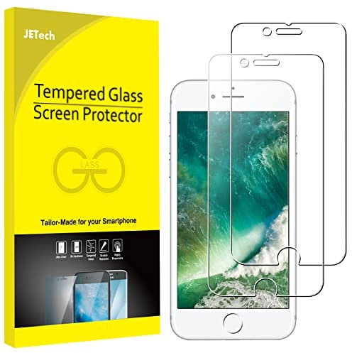 JETech Schutzfolie Kompatibel mit iPhone 8 und iPhone 7 4,7 Zoll, Gehärtetem Glas, 2 Stück