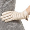 Nappaglo Damen Italienisches Lammfell Leder Handschuhe Touchscreen Winter Warm Langes Fleecefutter Handschuhe (S (Umfang der Handfläche:16.5-17.8cm), Weiß(Non-Touchscreen))