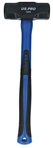 US PRO 1.8kg (4lb) Sledge Hammer Double face Head TPR Shaft 1666