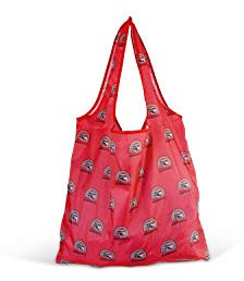 BRISA VW Collection - Volkswagen Bolsa de compras reutilizable de poliéster T1 Bus (Logotipo Vintage/Rojo)