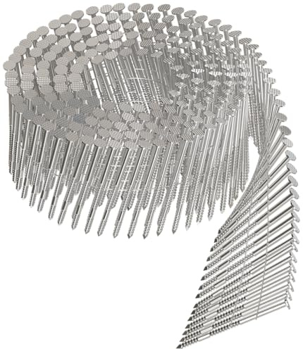 Simpson Strong-Tie S13A200SNBP 15° Wire Coil, Full Round Head, Ring-Shank Siding Nail — 2 in. Type 304 (1200-Qty)