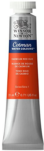 Winsor & Newton Cotman 21 ml Water Colour Tube - Cadmium Red Hue, 0308095