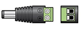 Mercury 2.1 mm DC Plug with Screw In Terminals