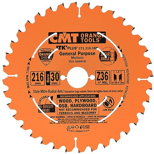 CMT Orange Tools 271.216.36M Scie circulaire Ultra ITK 216 x 1,7 x 30 Z 36