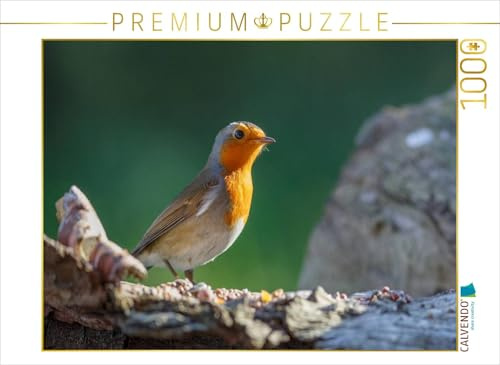 CALVENDO Puzzle Das Rotkehlchen | 1000 Teile Lege-Größe 64 x 48 cm Foto-Puzzle für glückliche Stunden
