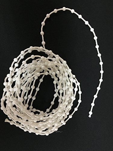 MZDesign Perlenkette als Ersatz für gerissene Rollo Ketten, 5 mtr lang inkl. Kettenverbinder