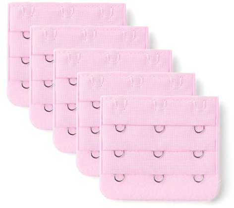 Sourcingmap 3 Pcs 3 Positions Hooks Women Underwear Bra Adjustable Strap Extender Buckle Hook Pink One Size