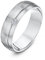 Theia Trauring Palladium 950 - Sehr massiv, Court Shape, 6mm matt, Set mit 0.05ct Diamant - Größe 58 (18.5)